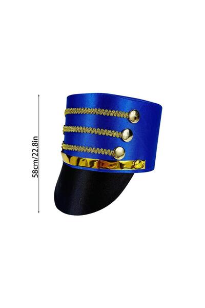 Choice3 Blue Christmas Party Nutcracker Hat Adult Soldier Knight Hat Marching...