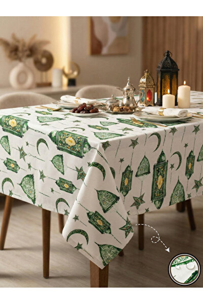 Soft Kare 5D Digital Printing Ramadan Tablecloth – Liquid-Proof, Stain-Resist...