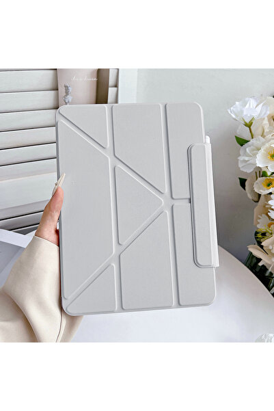 Choice22 جراب ذكي رمادي اللون لجهاز iPad Air 11 2024 2025، متوافق مع iPad A16...