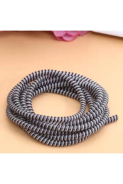 Choice12 13 1.4M TPU Spiral USB Charging Cable Protector for iPhone 16 Platin...