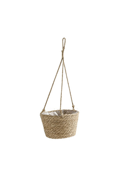 Choice Primary colour 1PC Straw Hanging Basket Planter Twine Woven Flower Bas...