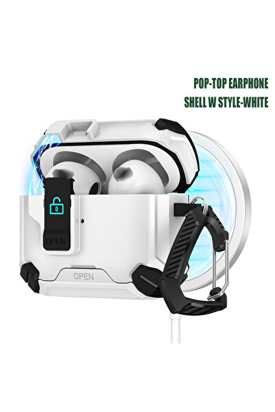 Choice4 جراب فاخر أبيض اللون لسماعات AirPods 3، متوافق مع AirPods Pro 3 الجيل...