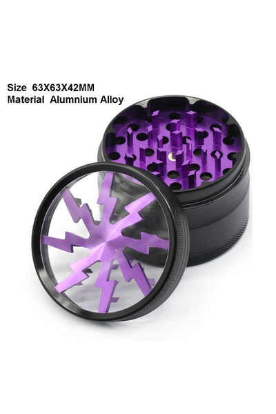 Choice1 Purple Light 2.5" 63MM Dry Herb Grinder Metal 4-layer Tobacco Grinder...