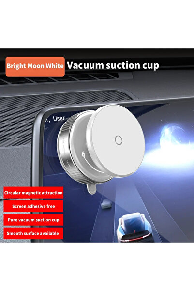 Choice White Magnetic Car Mount Mobile Phone Holder Vacuum Adsorption 360° Ro...