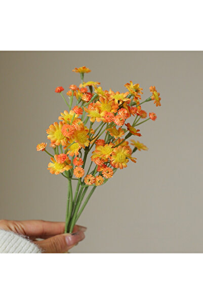 Choice زهرة البابونج البرتقالية الاصطناعية، طاولة طعام أوروبية، زهرة الأقحوان...