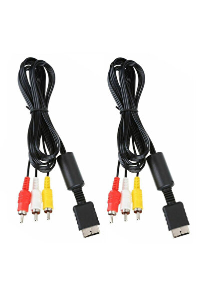 Choice كابلان صوتي/مرئي للألعاب بطول 1.8 متر، مزودان بثلاثة منافذ RCA لكل سلك...