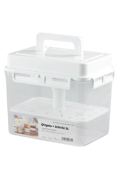 Choice 5L ♥kling Storage Container with Drain Lid - Transparent Food Containe...