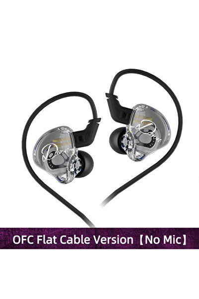 choice2 OFC Flat - No Mic KZ Dawn Dynamic Earphones HIFI Bass Earbuds 3.5mm W...