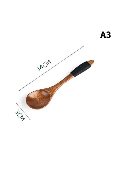 Choice ملعقة خشبية صغيرة A3، ملعقة شوربة للأطفال، خشب طبيعي، ملعقة توابل يابا...