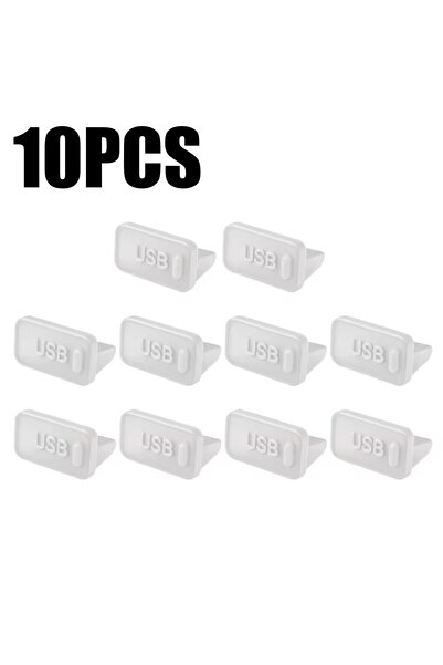 choice2 10 سدادات شفافة مانعة للغبار لمنفذ شاحن USB-A، غطاء مقبس أنثى سيليكون...