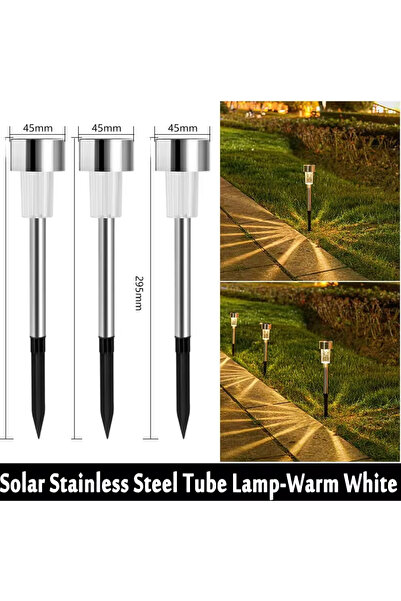 choice2 Warm light3PCS Solar Outdoor Lights Garden Lamp Solar Powered Waterpr...