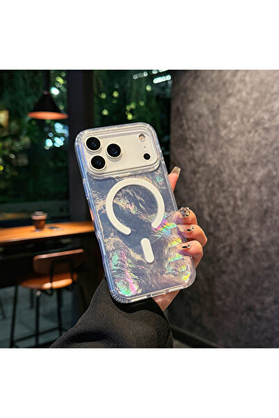 Choice25 جراب مغناطيسي متدرج الألوان بنمط جليدي لهاتف iPhone 17 Pro Max و iPh...