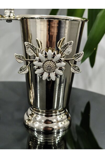 PARILTI HOME COLLECTİON 2-Piece Silver Spoon Holder Luxury Spoon Holder Table...