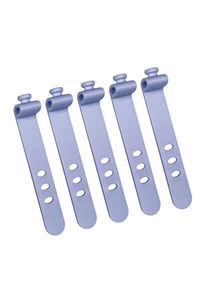 choice2 منظم كابلات الهاتف 73 مم، 5 قطع، بنفسجي، مشبك سماعة أذن، منظم أسلاك ا...