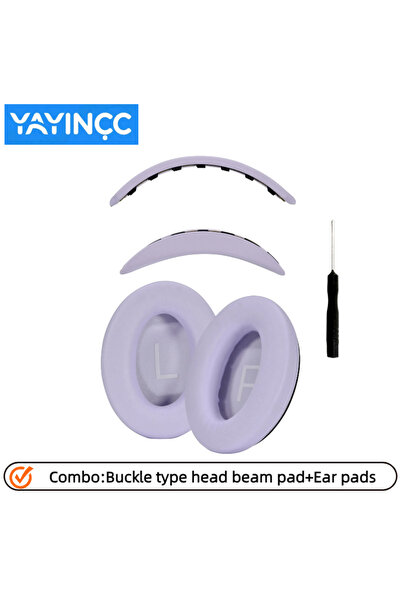 Choice8 وسادة رأس بديلة بلون أرجواني قابلة للتركيب بالضغط، مصنوعة من إسفنج مي...