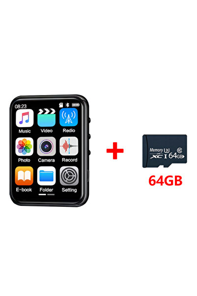 Choice5 مشغل MP3 عالي الدقة مزود ببطاقة ذاكرة سعة 64 جيجابايت وتقنية بلوتوث 5...