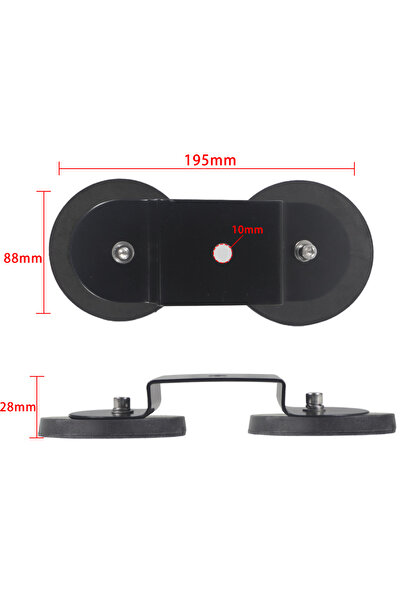 Choice6 حامل سيارة مزدوج القاعدة D88 مم، حامل مغناطيسي للسيارة، مزود بإضاءة L...