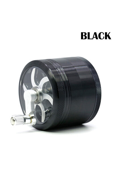 Choice1 Black 63MM 4-layer Zinc Alloy Tobacco Grinder Manual Herbal Herb Mill...