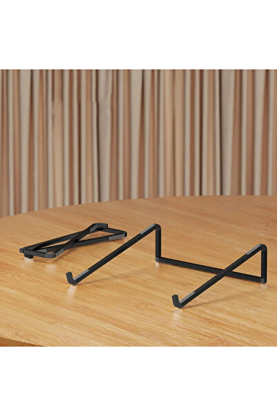 Choice Black Universal Laptop Stand Foldable Adjustable Aluminum Alloy Notebo...
