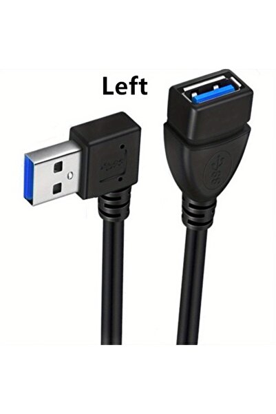 Choice1 left Angle 20cm USB 3.0 Extension Cable Male to Female 90 Degree Angl...