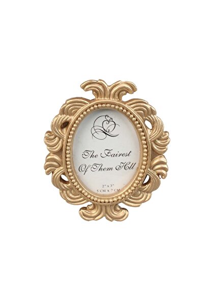 choice2 إطار صور ذهبي مزين بالزهور، إطار صور بيضاوي، حامل صور باروكي صغير، إط...