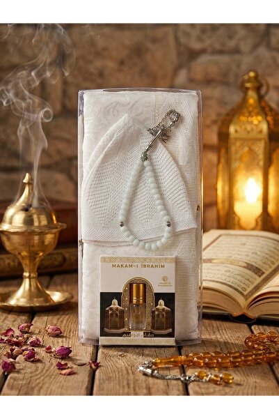 Lotus Dükkan 3'lü Çeyizlik-Bohçalık, Hediyelik Set: Seccade, Namaz Takkesi ve...