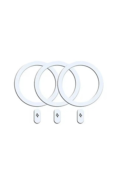 Choice15 3 حلقات معدنية مغناطيسية بيضاء (1/5 قطع) لشحن ماج سيف اللاسلكي، قرص ...