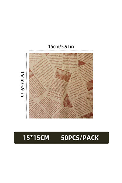 Choice3 50 قطعة 1515 50/100 قطعة ورق مقاوم للزيت لتغليف السندويشات والبرغر وا...