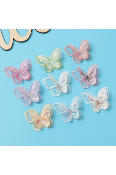 Choice1 ٢٠ قطعة متنوعة (١٠/٢٠ قطعة) من رقعات الفراشات المصنوعة من دانتيل الشب...