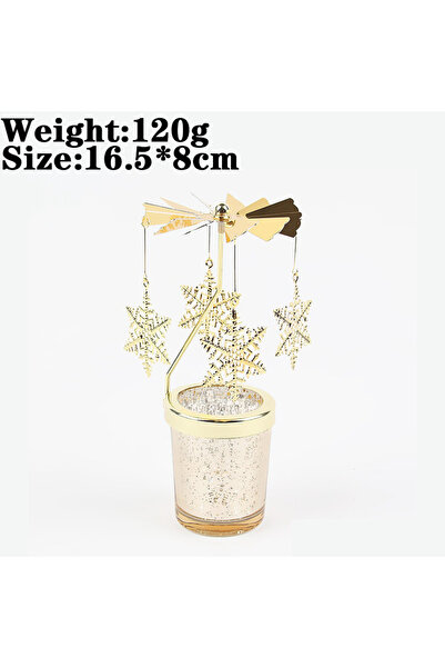 choice2 7 Love Wedding Candle Holders Snowflake Deer Fairy Rotating Candlesti...
