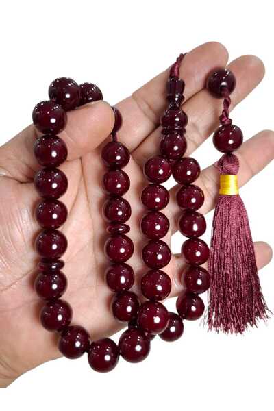 Cekke Tesbih Osmanlı Sıkma Kehribar Benzetmesi 13 mm Orjinal Günlük Kullanım ...