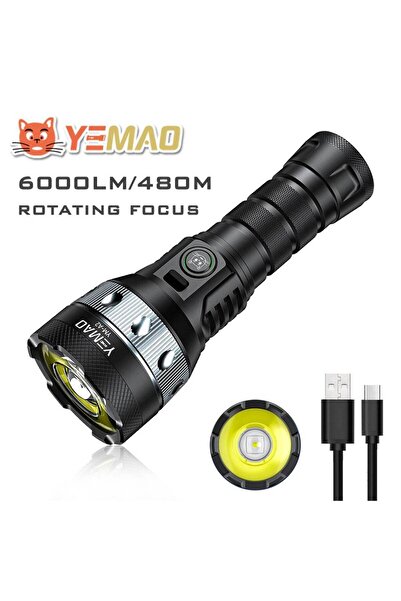Choice ZOOM YM-A2C 1PC YEMAO A2C 21700 Rechargeable High Lumens Flashlight 60...