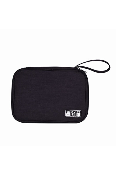 choice2 black Portable Cable Storage Bag Electronics Cord Organizer Travel Ca...