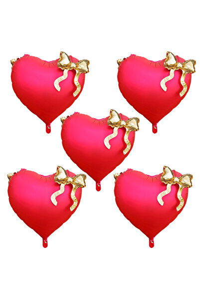 Choice Other 5Pcs Pack of 5 22inch Aluminum Foil Ballo with Bow and Heart Des...
