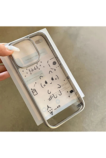 Choice21 iPhone17 only Case Cartoon Ins Korean Cute Black Line Rabbit Cat Lov...