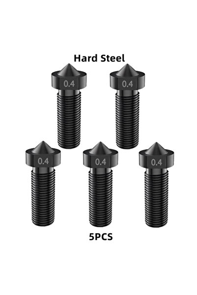 Choice83 0.4mm Hard steel 5pcs Volcano Nozzle For Artillery Sidewinder X1 & X...