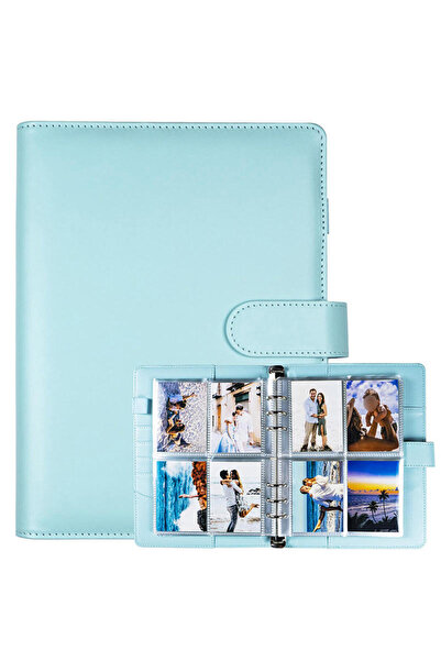 Choice6 مجلد صور كيبوب أزرق اللون، مقاس A5، يحتوي على 25 صفحة، وألبوم تجميع ب...