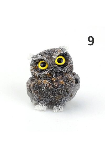 Choice 9 قطع من أحجار الكريستال الطبيعية، حصى، بومة، أشغال يدوية، تماثيل صغير...