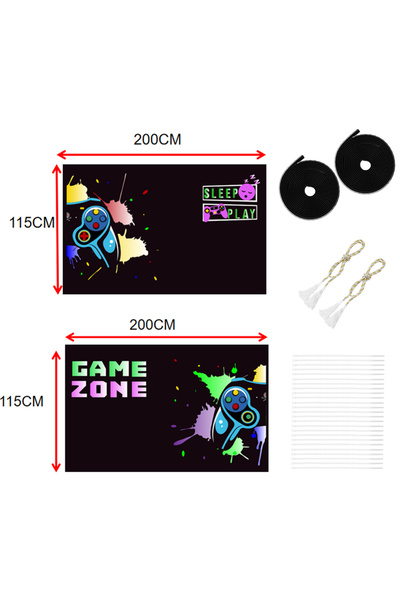 Choice1 2PCS 200X115CM Bunk Bed Curtains Loft Bed Game Machine Pattern Curtai...