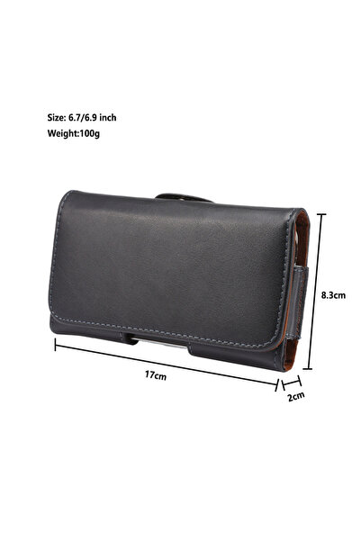 Choice4 Szie 6.7-6.9 inch Universal Genuine Leather Belt Holster Case For iph...