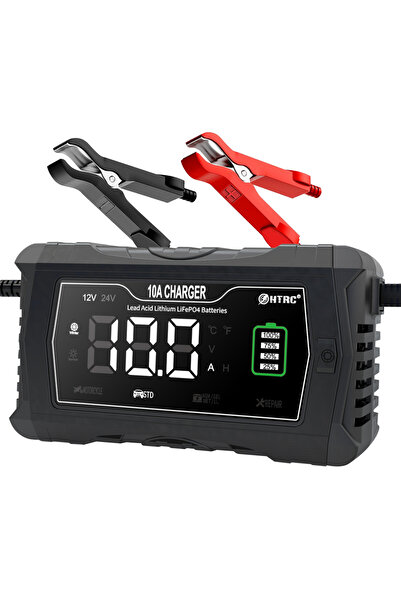 Choice6 US PLUG Black HTRC 10A 12V 24V Car Battery Charger Charger for Motorc...