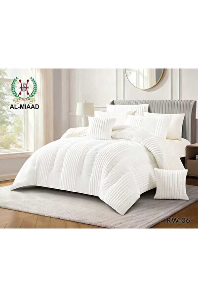 ALMIADD Paris Winter Rabbit Fur Bedspread (8 Pieces) - Royal Touch - Double S...