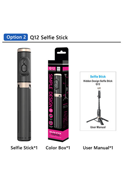 Choice6 الخيار الثاني: حامل ثلاثي القوائم لاسلكي بتقنية بلوتوث Q12/Q12s للهوا...