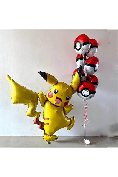 Choice مينيسو، 8 قطع، بالونات بوكيمون لتزيين حفلات أعياد ميلاد الأطفال، بيكات...
