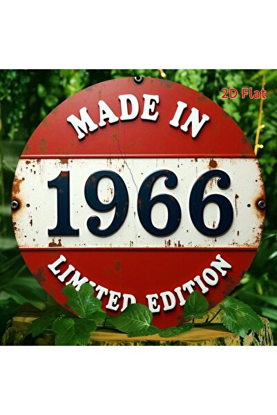 Choice 20x20 1pc 1966 Limited Edition Round Metal Sign - Vintage "Made in 196...