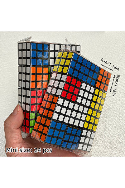 Choice3 مجموعة من 24 مكعبًا سحريًا صغيرًا (3 سم) - ألعاب تعليمية للأطفال - جو...