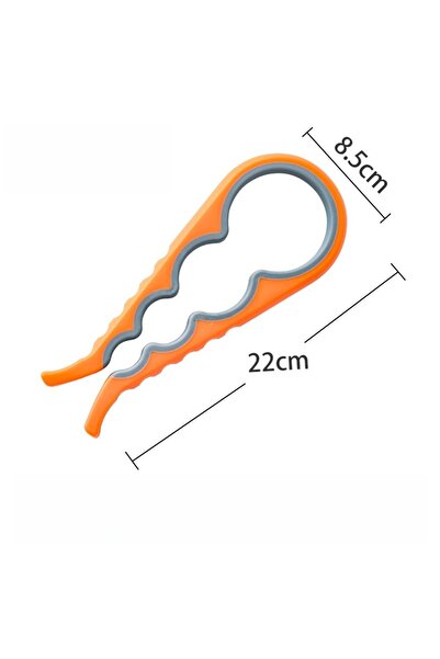 choice2 فتاحة برطمانات متعددة الاستخدامات 4 في 1 برتقالية اللون، فتاحات زجاجا...