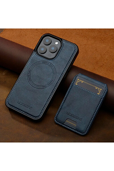 Choice93 For iPhone 15 Blue L3 Detachable Magnetic 2 In 1 Leather Case For iP...