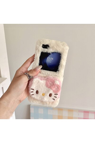 Choice6 غلاف هاتف سامسونج ZFilp 5 بتصميم كرتوني لطيف لشخصية هيلو كيتي من سانر...