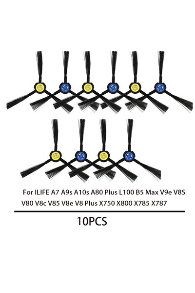 Choice4 ١٠ قطع لفرشاة جانبية لماكينات تنظيف السيارات ILIFE A7، A9s، A10s، A80...